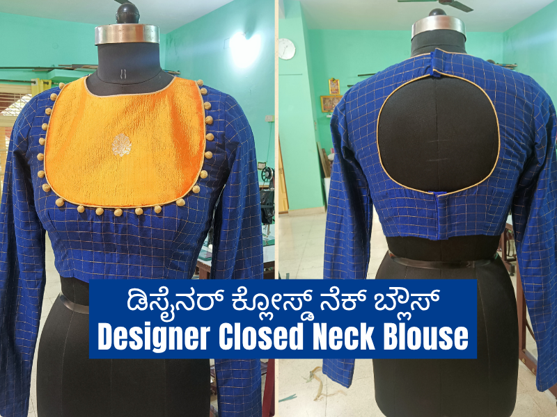 Designer Closed Neck Blouse